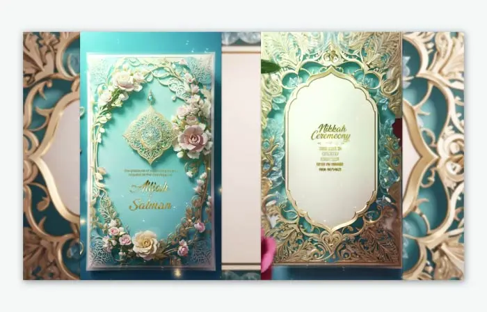 Premium 3D Islamic Wedding Invitation E-Card Design Instagram Story